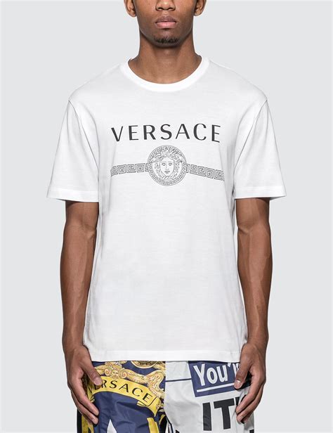 versace white mens shirt|Versace shirt men's price.